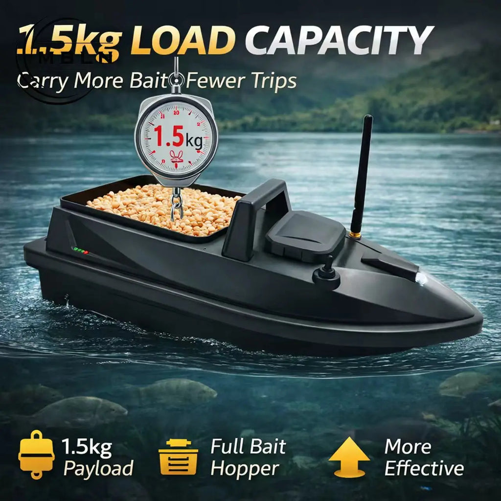 Mini Barco Cebador MBLN – 500m y 1.5kg - 3500 mAh