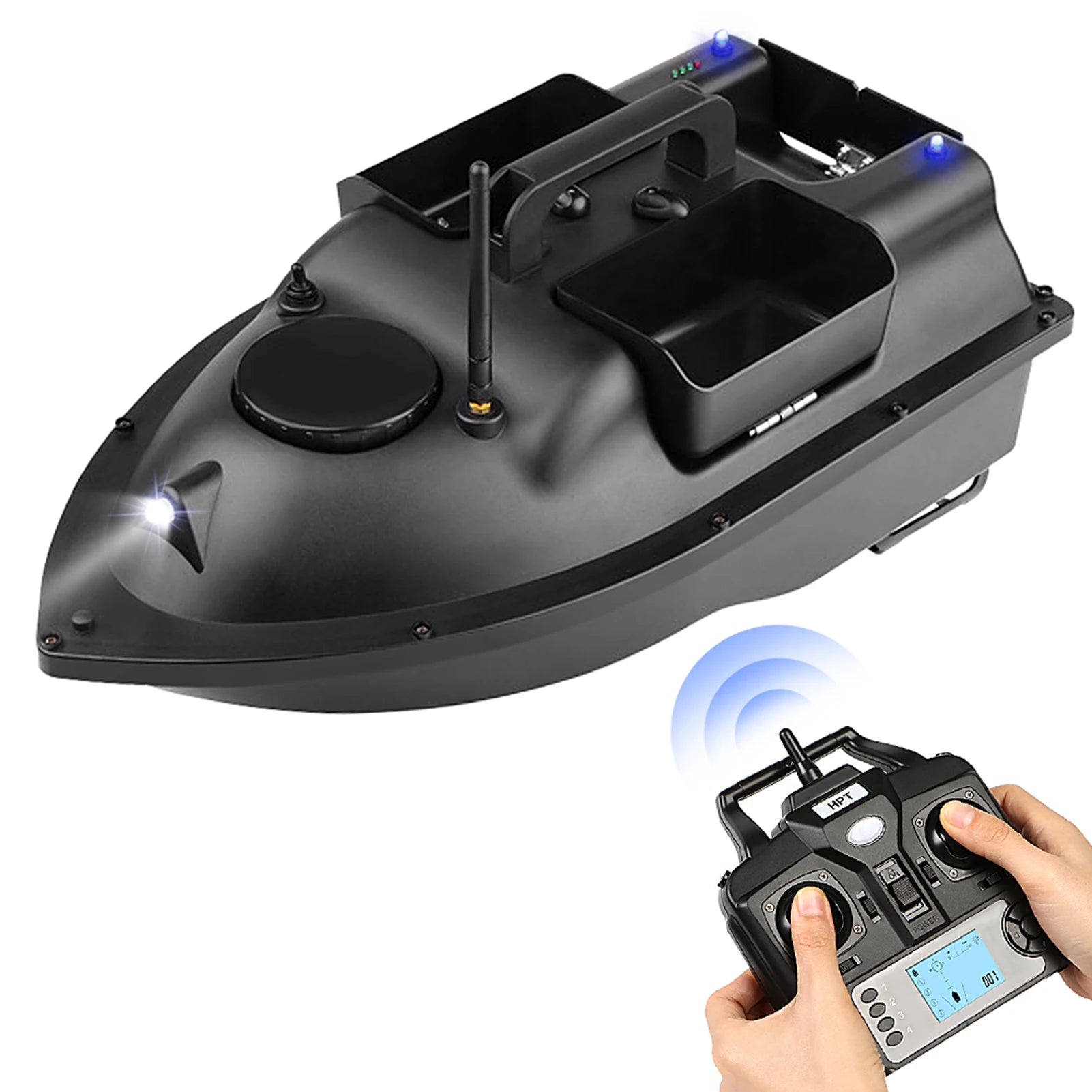 Barco Cebador GPS V18 – 3 Contenedores, 500m - 5200 mAh